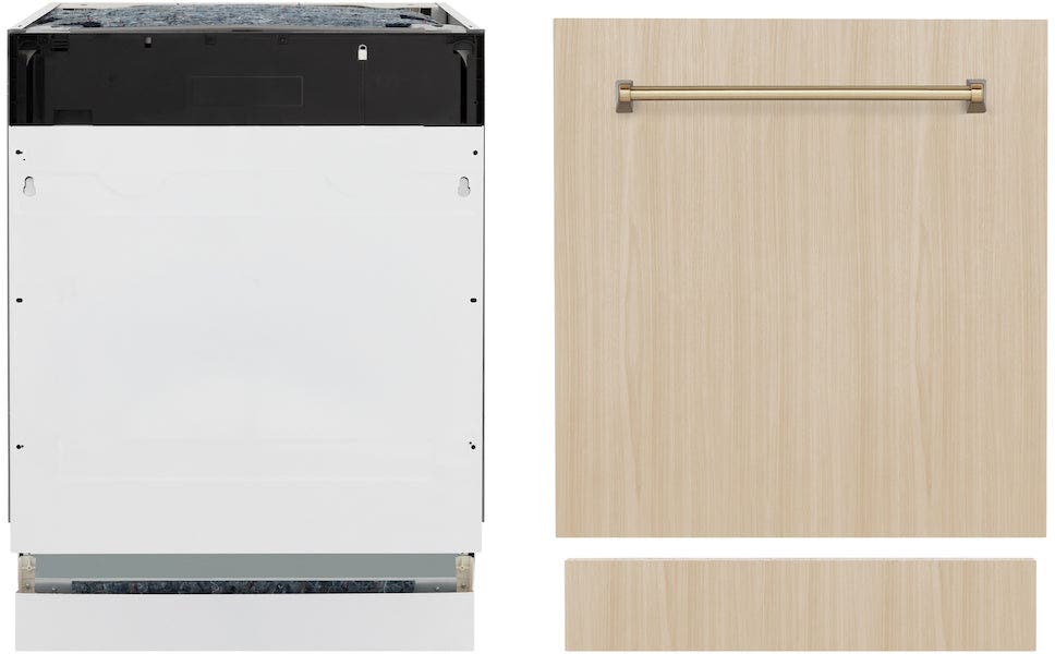 Zline DWVZ24CB Panel Ready With Champagne Bronze Handle