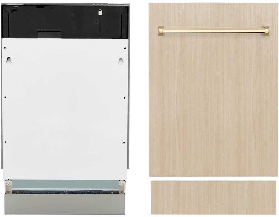 Zline DWVZ18G Panel Ready With Polished Gold Handle