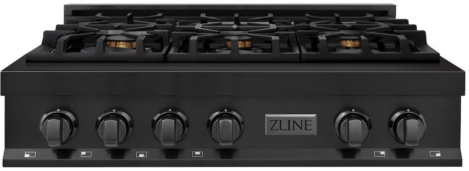Zline RTBBR36 Black Stainless, Brass Burners