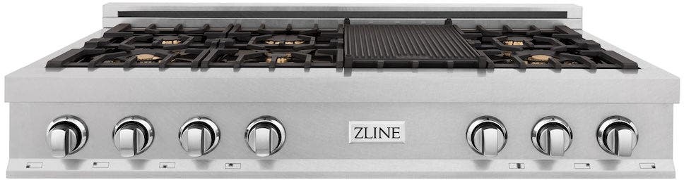 Zline RTSBR48 48 Inch Durasnow Stainless Steel, Brass Burners