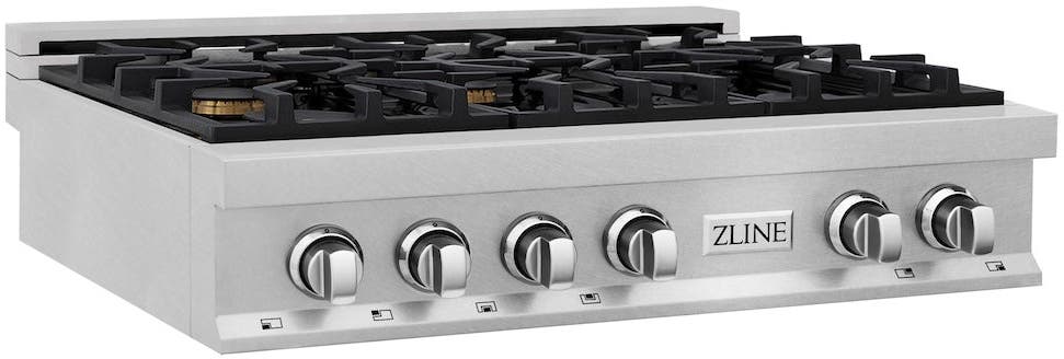 Zline RTSBR36 36 Inch Durasnow Stainless Steel, Brass Burners