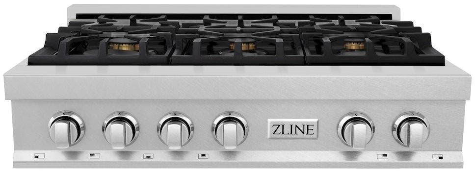 Zline RTSBR36 36 Inch Durasnow Stainless Steel, Brass Burners
