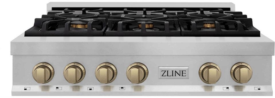 Zline RTZ36CB Stainless Steel And Champagne Bronze Accents