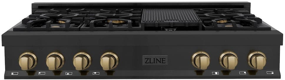 Zline RTBZ48CB Black Stainless Steel And Champagne Bronze Accents