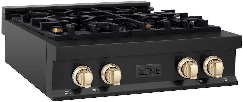 Zline RTBZ30G Black Stainless Steel And Gold Accents