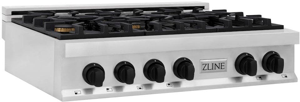 Zline RTZ36MB Stainless Steel and Matte Black Accents