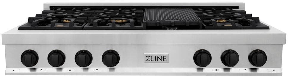 Zline RTZ48MB Stainless Steel and Matte Black Accents