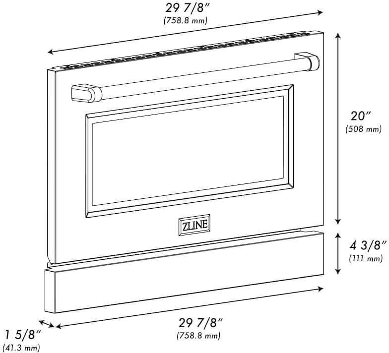 Zline SRDRBLM30 Black Matte
