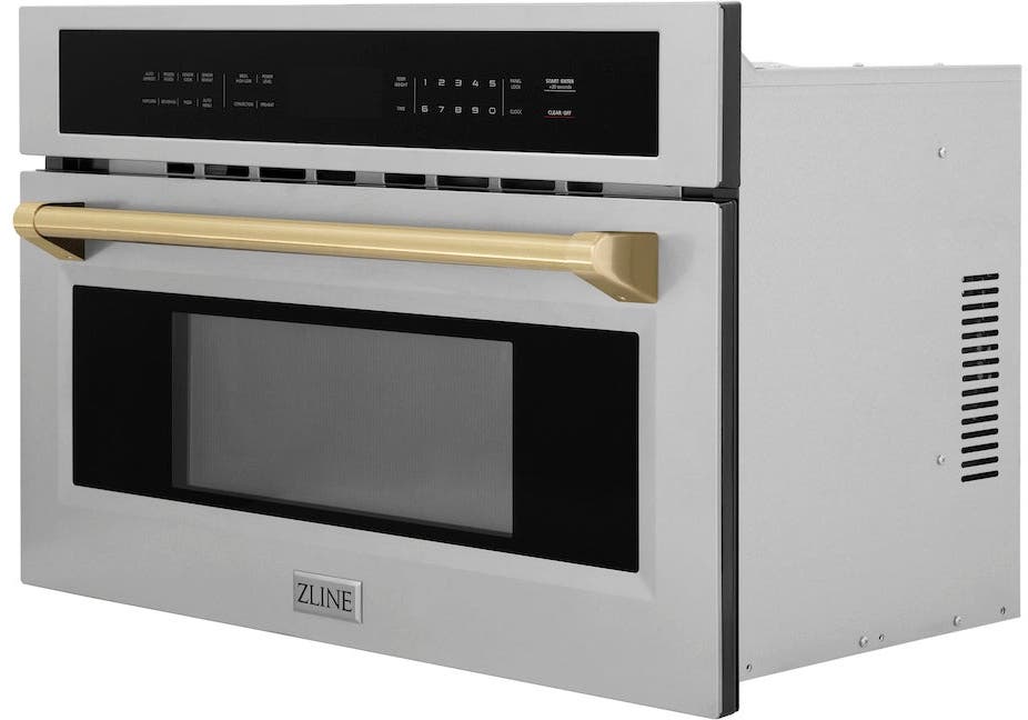 Zline MWOZ30CB Stainless Steel And Champagne Bronze Accents