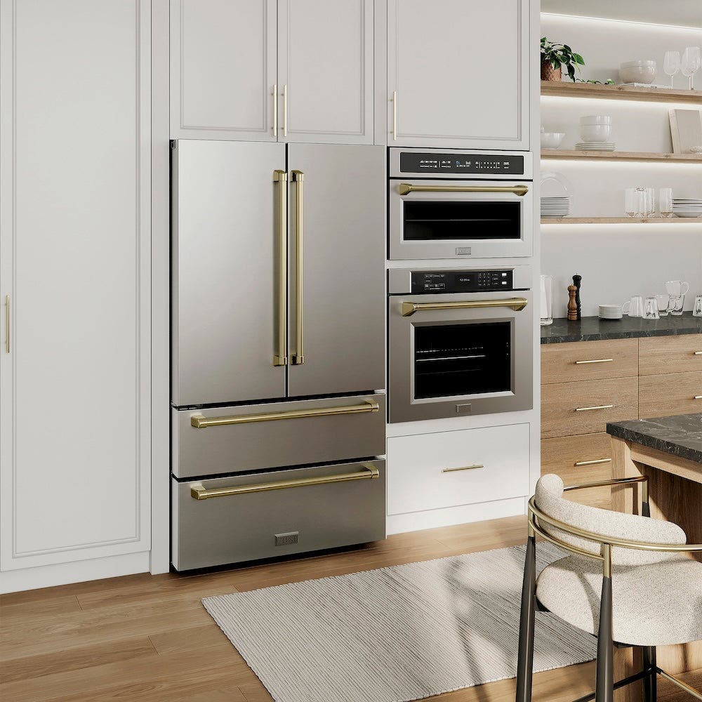 Zline MWOZ30CB Stainless Steel And Champagne Bronze Accents