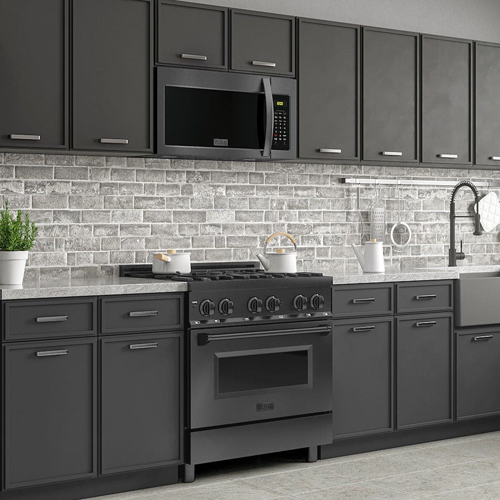 Zline MWOOTR30BS Black Stainless Steel