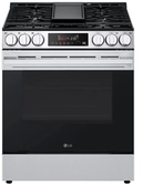 5.8 cu.ft. Smart Gas Single Oven Slide-in Range, Air Fry, Fan Convection, EasyClean?, Self Clean, ThinQ?, Printproof? Stainless Steel