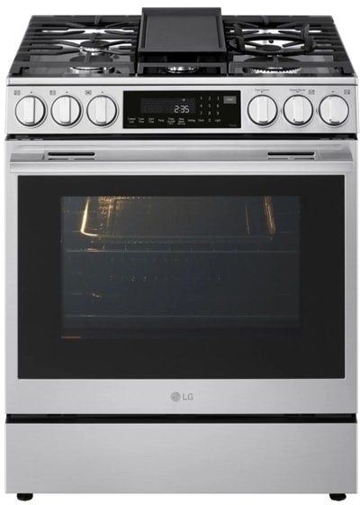 LG LSGL6337X 30 Inch Slide-In Smart Gas Range Printproof Stainless