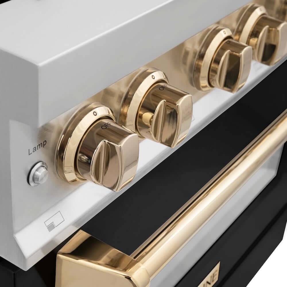 Zline RAZBLM36G Stainless Steel With Black Matte Door And Polished...