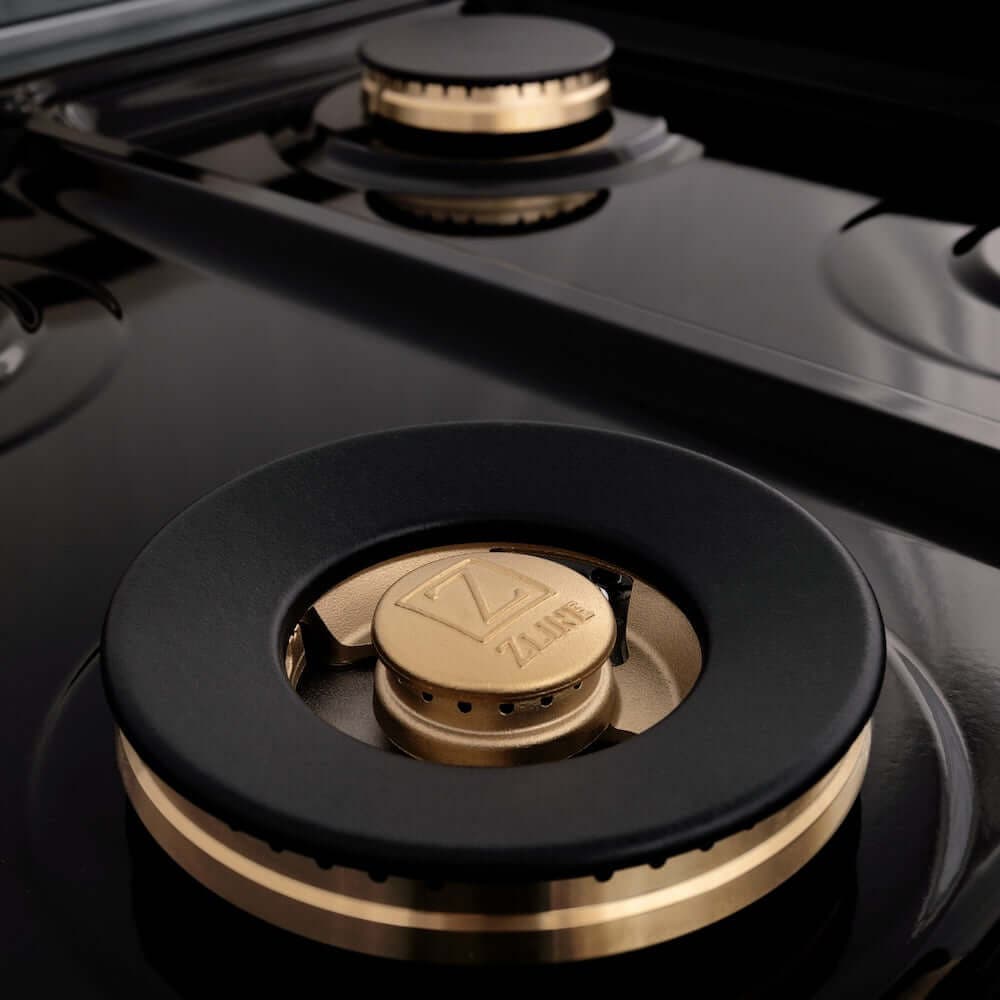 Zline RAZBLM48CB Stainless Steel With Black Matte Door And Champagn...