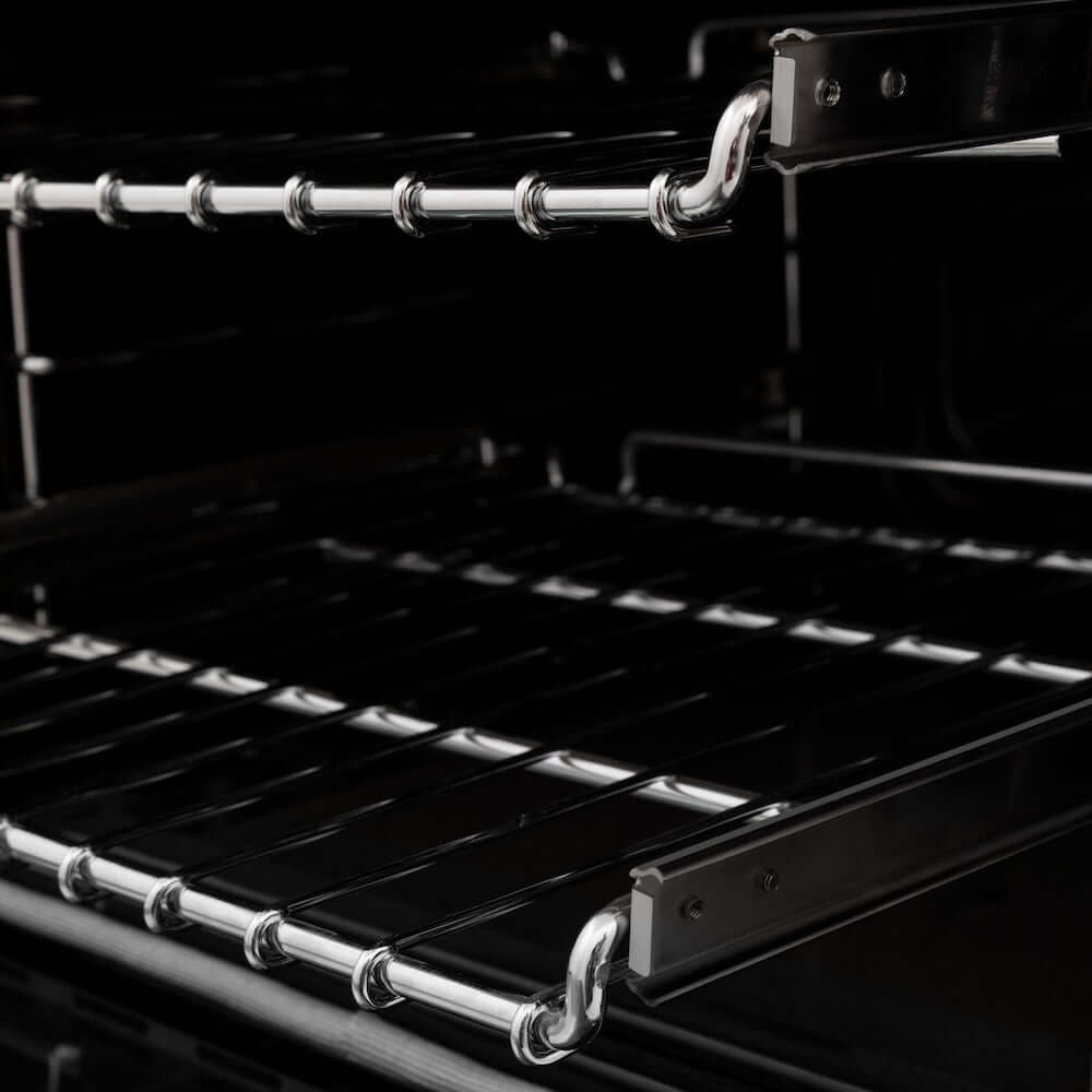 Zline RAZBLM48G Stainless Steel With Black Matte Door And Polished...