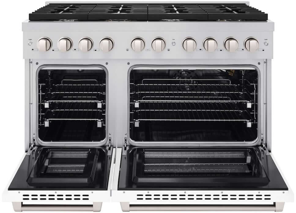 Zline SGRWM48 Stainless Steel With White Matte Doors