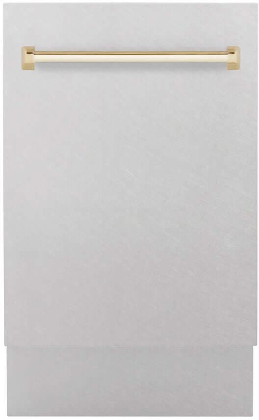 Zline DWVZSN18G Durasnow Stainless Steel With Gold Handle, 51dba