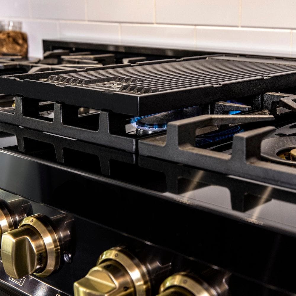 Zline RTBRGR36 Stainless Steel With Griddle, Brass Burners