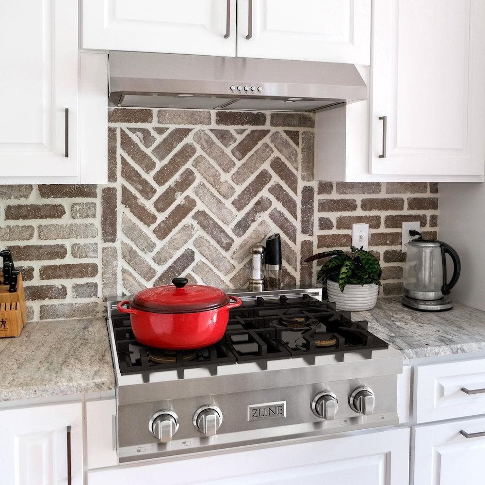 Zline RTBRGR30 Stainless Steel, Brass Burners