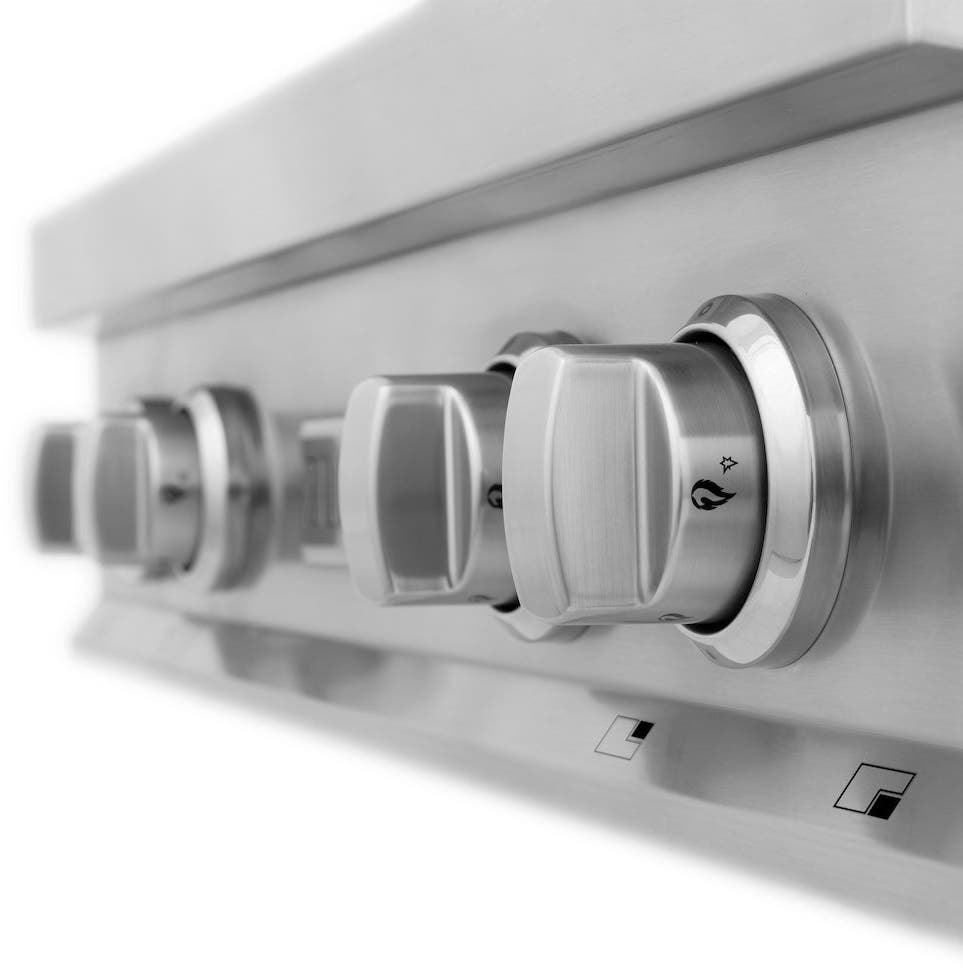 Zline RTBRGR30 Stainless Steel, Brass Burners