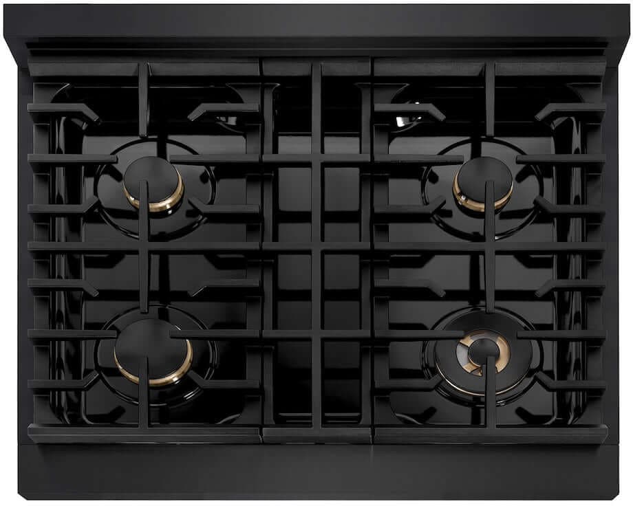 Zline SRTBZ30G Black Stainless Steel With Polished Gold Accents