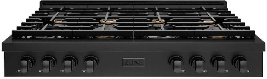 Zline SRTBBR48 Black Stainless Steel With Brass Burners