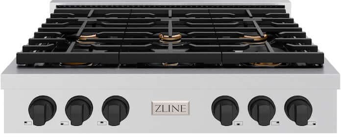 Zline SRTZ36MB Stainless Steel With Matte Black Accents