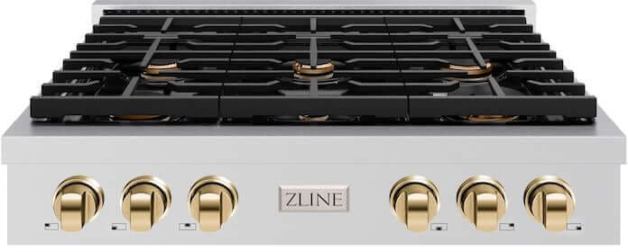 Zline SRTZ36G Stainless Steel With Polished Gold Accents