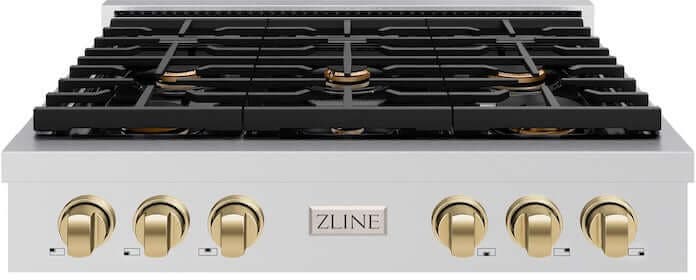 Zline SRTZ36CB Stainless Steel With Champagne Bronze Accents