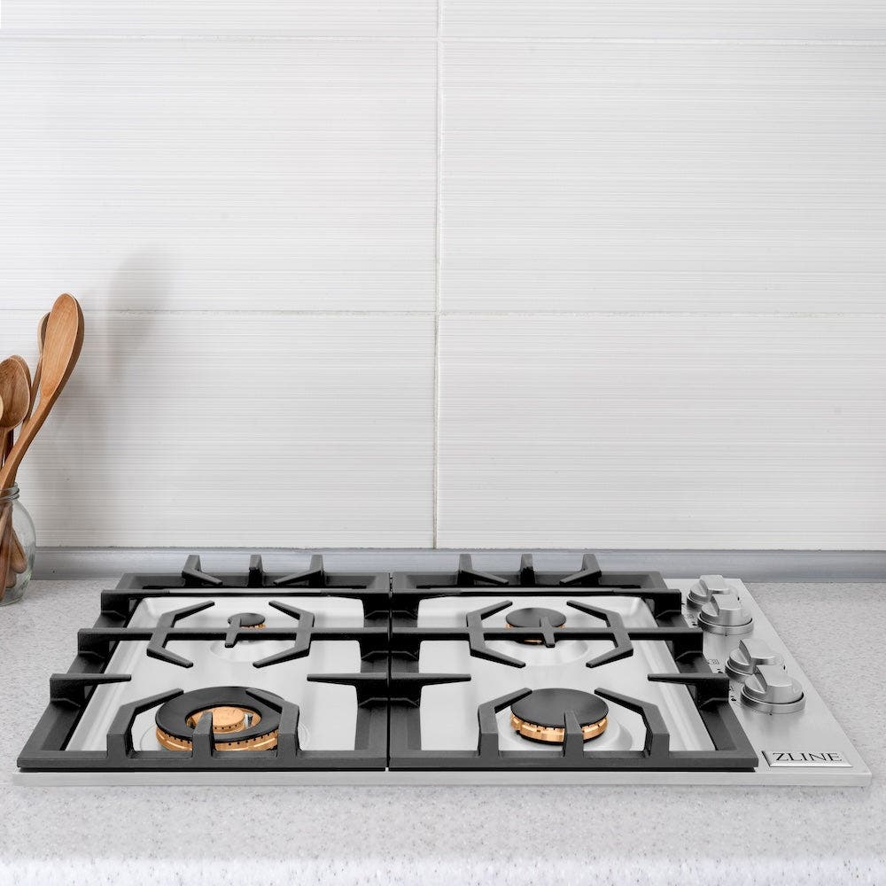 Zline RCBR30 Stainless Steel, Brass Burners