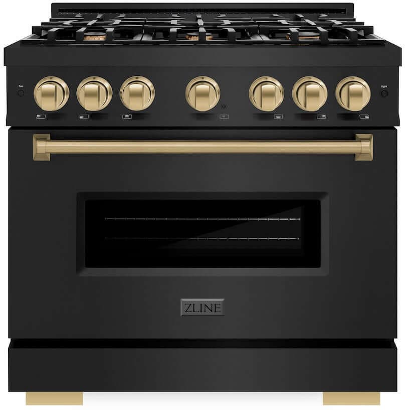 Zline CDRBZ36CB Black Stainless Steel With Champagne Bronze Accent...