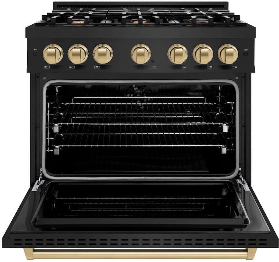 Zline CDRBZ36CB Black Stainless Steel With Champagne Bronze Accent...