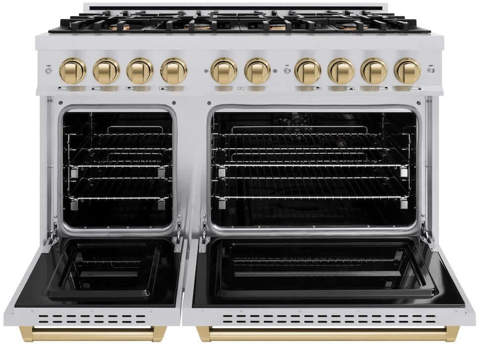 Zline CDRZ48CB Stainless Steel With Champagne Bronze Accents