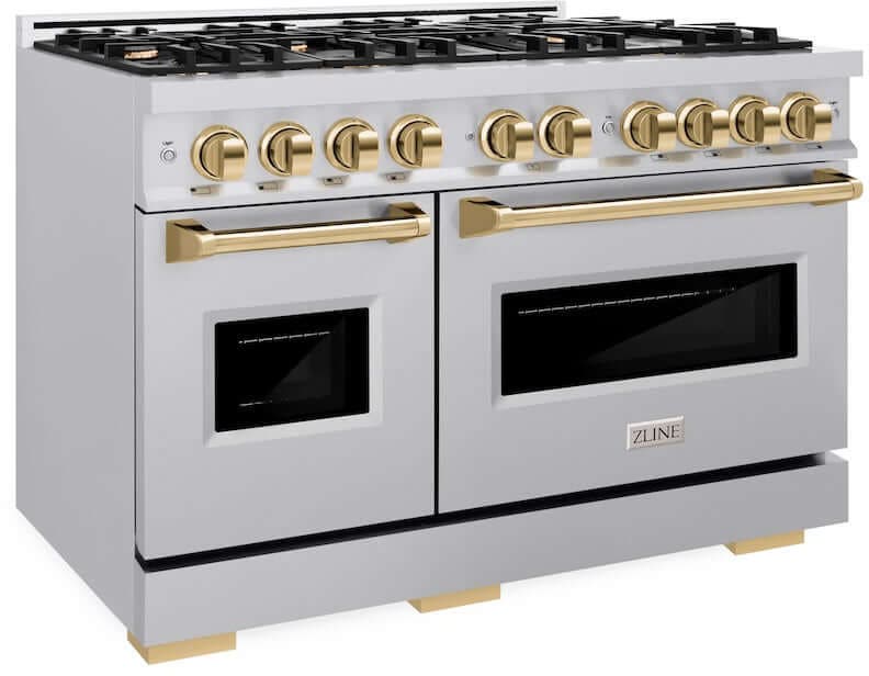 Zline CDRZ48G Stainless Steel With Polished Gold Accents