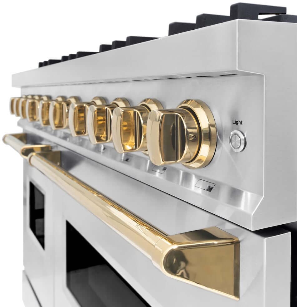 Zline CDRZ48G Stainless Steel With Polished Gold Accents