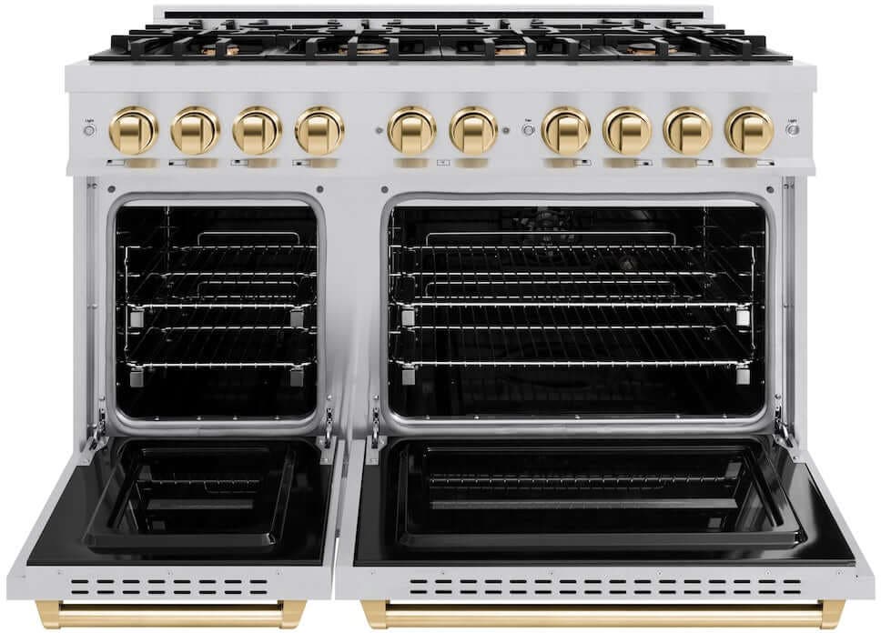 Zline CDRZ48G Stainless Steel With Polished Gold Accents