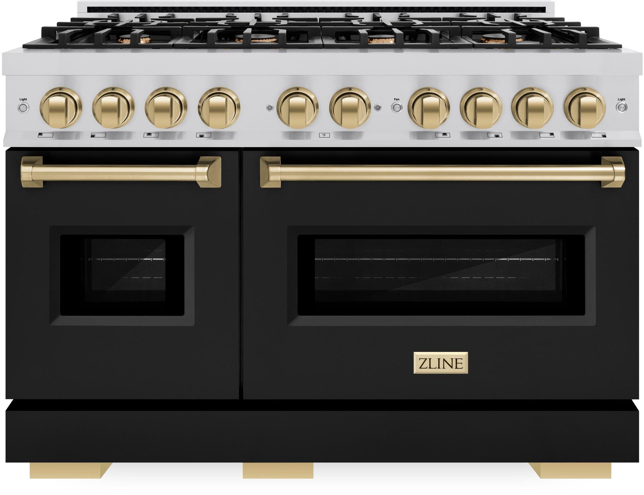 Zline CDRZBLM48CB Stainless Steel With Black Matte Door And Champagn...
