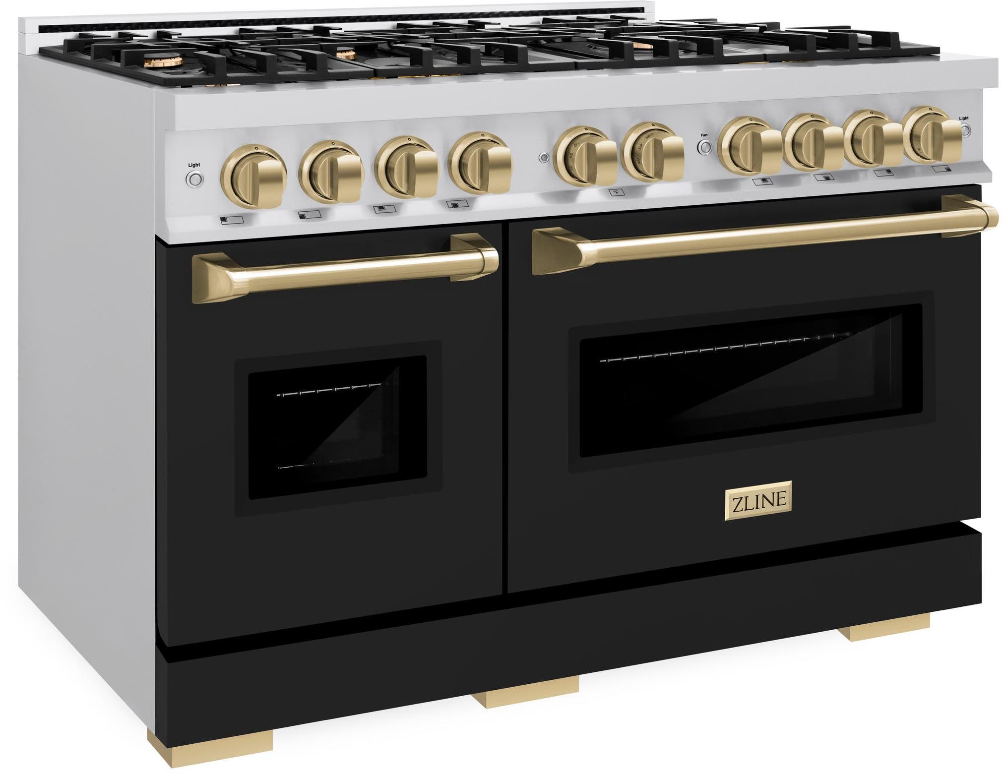 Zline CDRZBLM48CB Stainless Steel With Black Matte Door And Champagn...