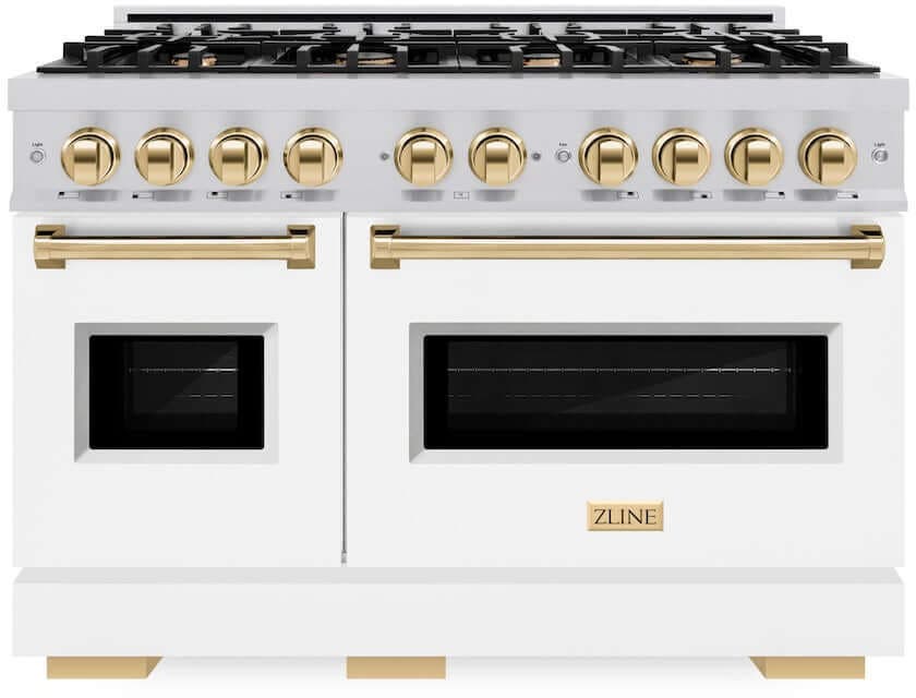 Zline CDRZWM48G Stainless Steel With White Matte Door And Polished...
