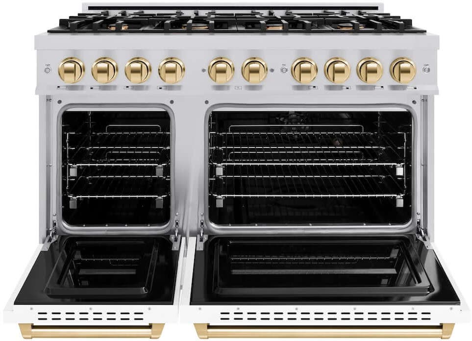Zline CDRZWM48G Stainless Steel With White Matte Door And Polished...