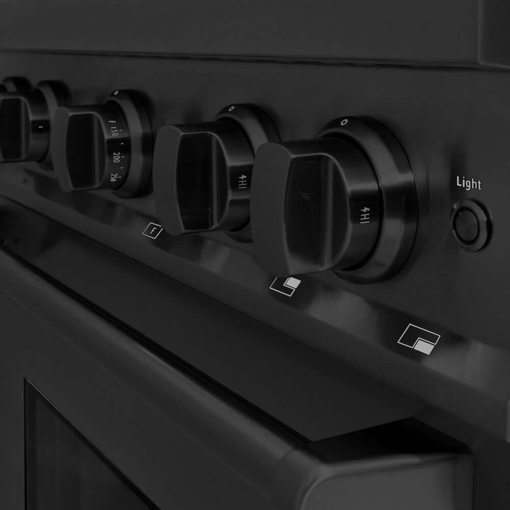Zline CGRBBR30 Black Stainless Steel, Brass Burners