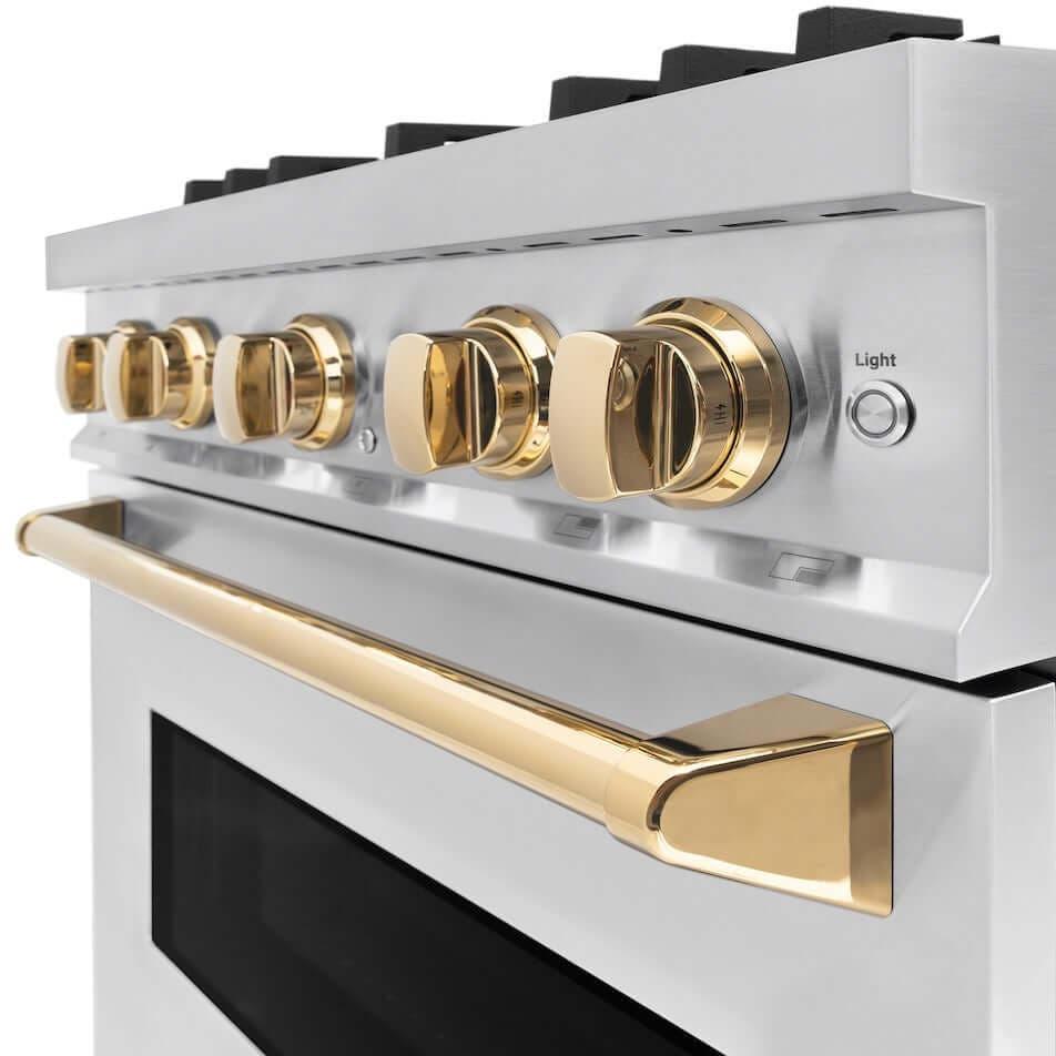 Zline CGRZ30G Stainless Steel With Polished Gold Accents