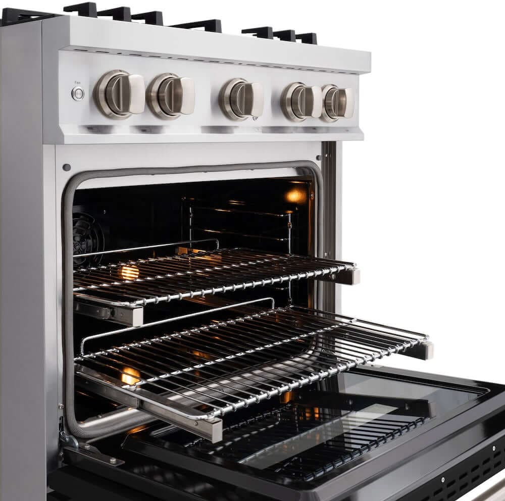 Zline HDRBLM30 Stainless Steel With Black Matte Door
