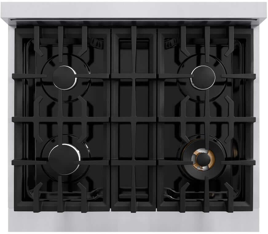 Zline HDRBLM30 Stainless Steel With Black Matte Door