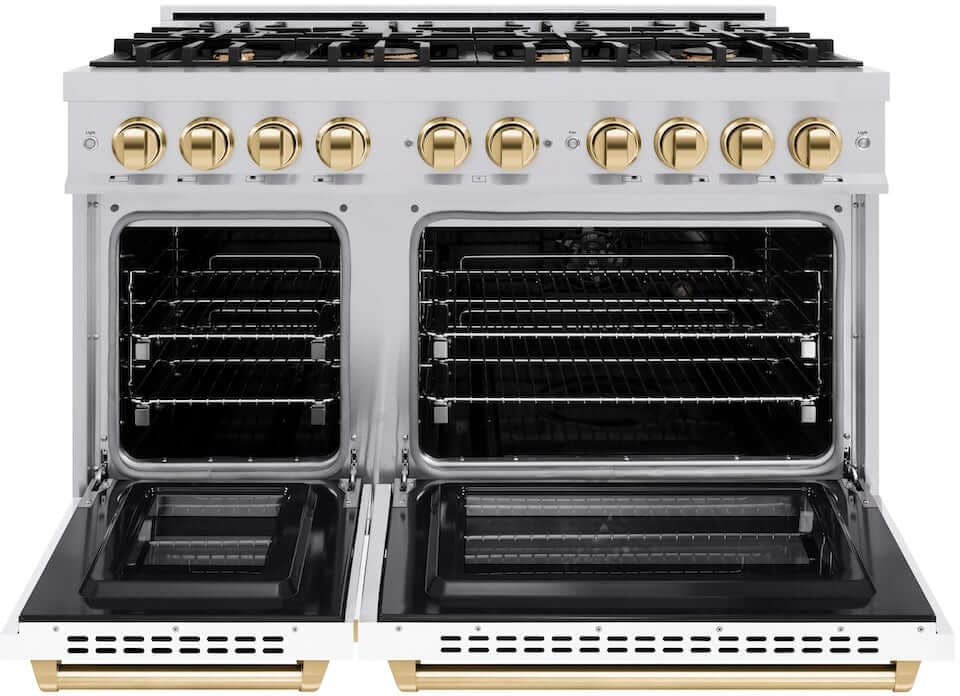 Zline HDRZWM48G Stainless Steel With White Matte Door And Polished...