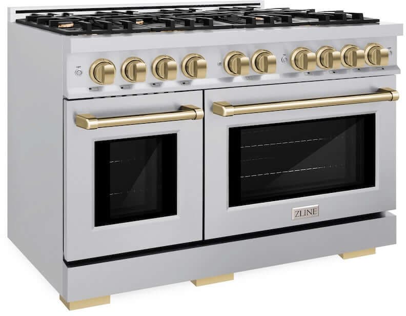 Zline HGRZ48CB Stainless Steel With Champagne Bronze Accents