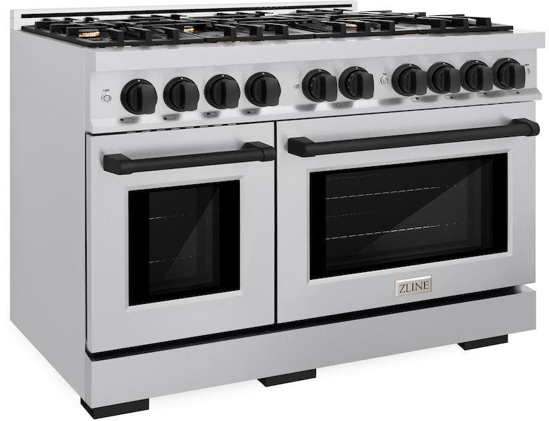 Zline HGRZ48MB Stainless Steel With Matte Black Accents