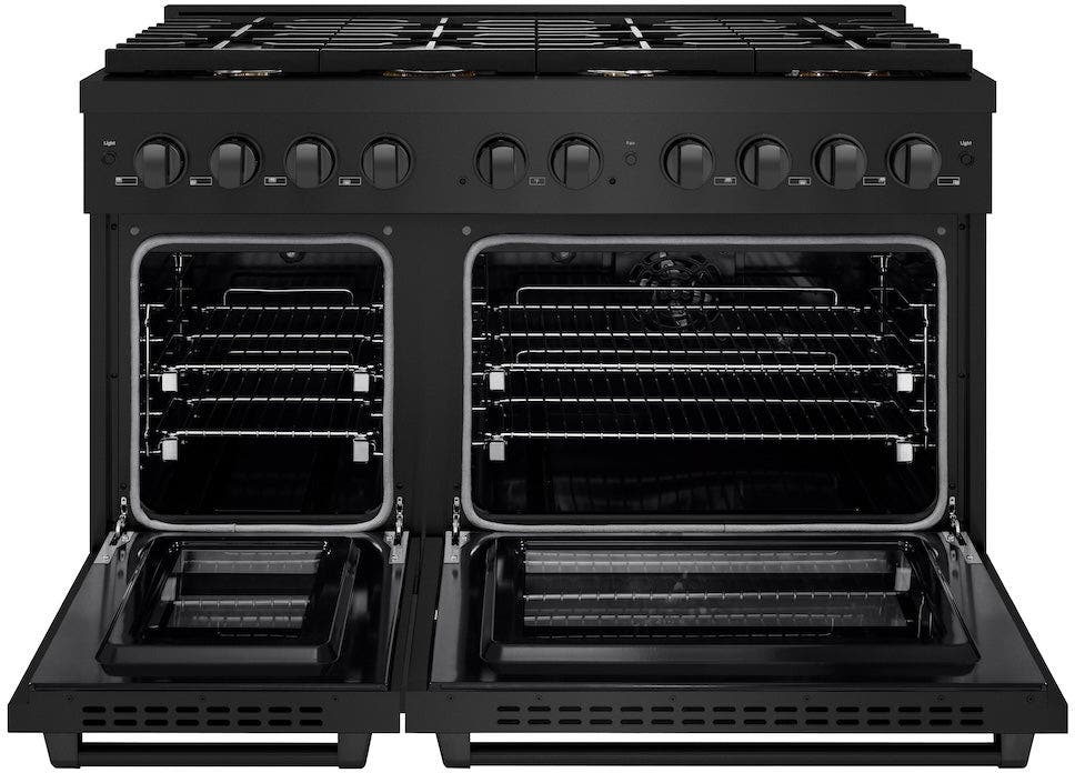 Zline SDRBBR48 Black Stainless Steel With Brass Burners
