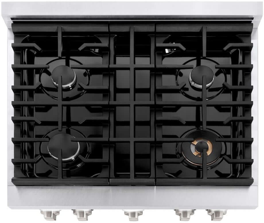 Zline SDRSBLM30 DuraSnow Stainless Steel With Black Matte Door